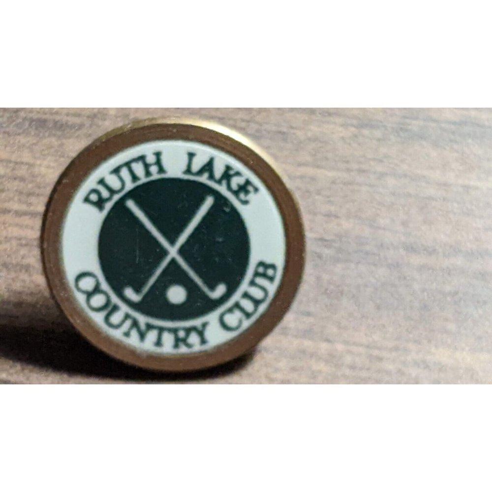 Ruth Lake Hinsdale Illinois gold tone stud Coin Golf Ball Marker